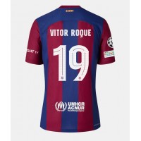 Stroje piłkarskie Barcelona Vitor Roque #19 Koszulka Podstawowej dla damskie 2023-24 Krótki Rękaw